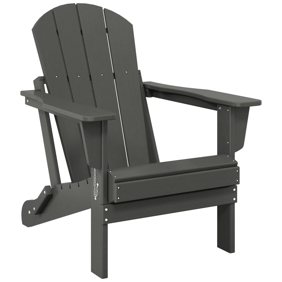 Chaise Adirondack pliante d'extérieur tout temps Polytrends Laguna résistante à la décoloration pour patio