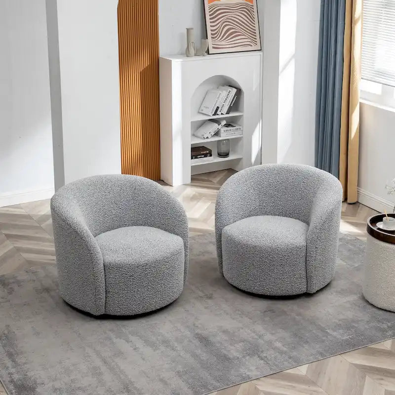Fauteuil pivotant rembourré KINWELL de 86 cm de large (lot de 2)