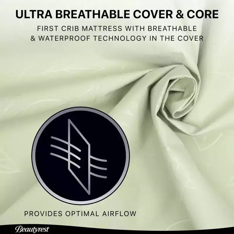 Matelas deux-en-un pour lit de bébé et de tout-petit, respirant et imperméable, certifié GREENGUARD Gold