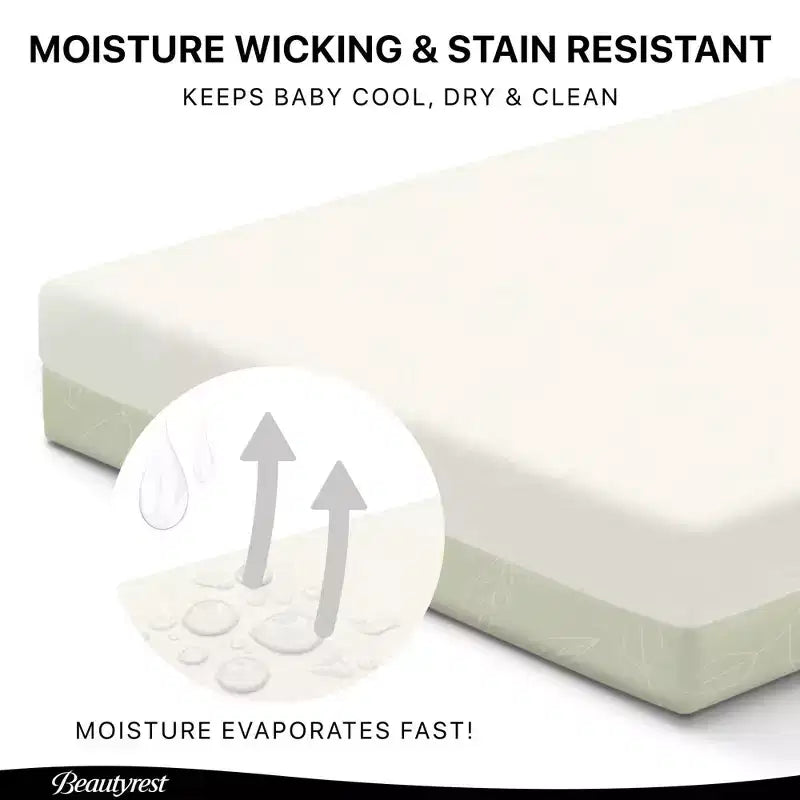 Matelas deux-en-un pour lit de bébé et de tout-petit, respirant et imperméable, certifié GREENGUARD Gold