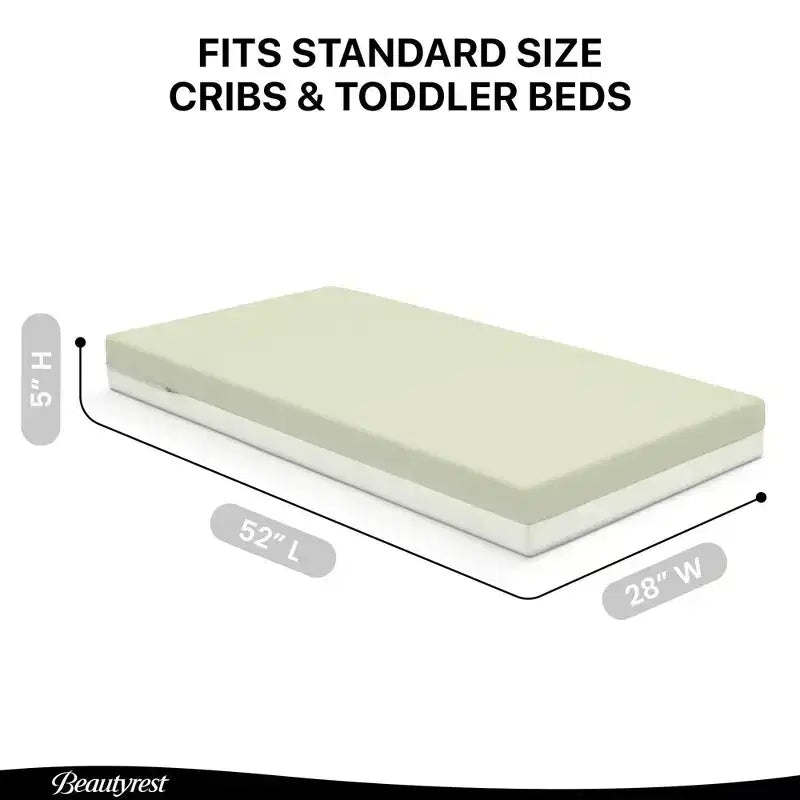 Matelas deux-en-un pour lit de bébé et de tout-petit, respirant et imperméable, certifié GREENGUARD Gold