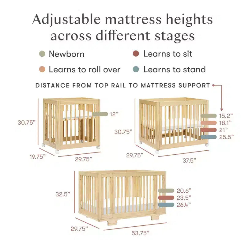 Lit de bébé convertible 8-en-1 Yuzu de Babyletto avec kits de conversion toutes étapes