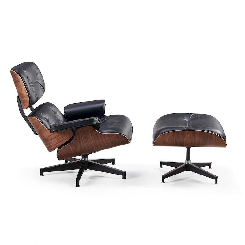 Fauteuil inclinable en cuir de style Mid-Century Modern