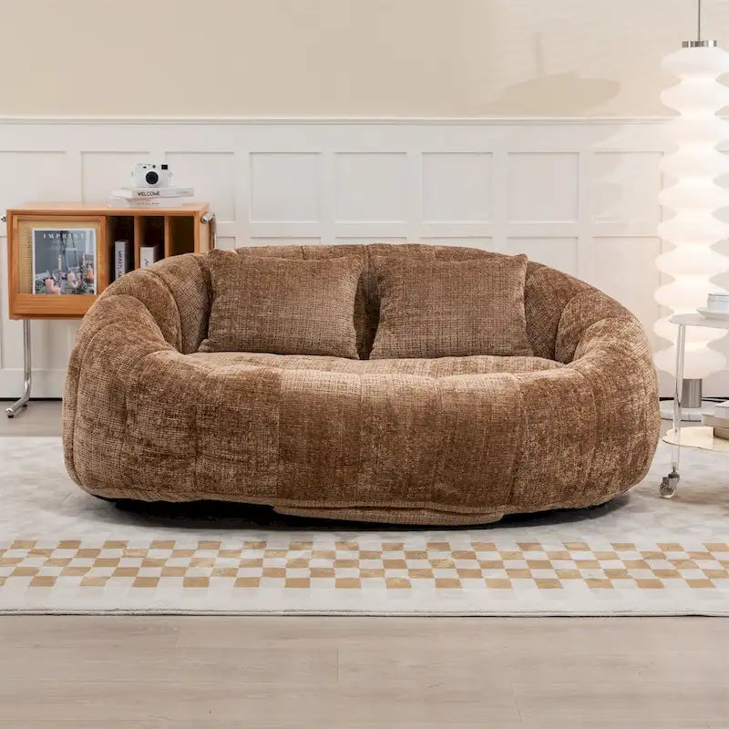 Fauteuil poire paresseux en chenille
