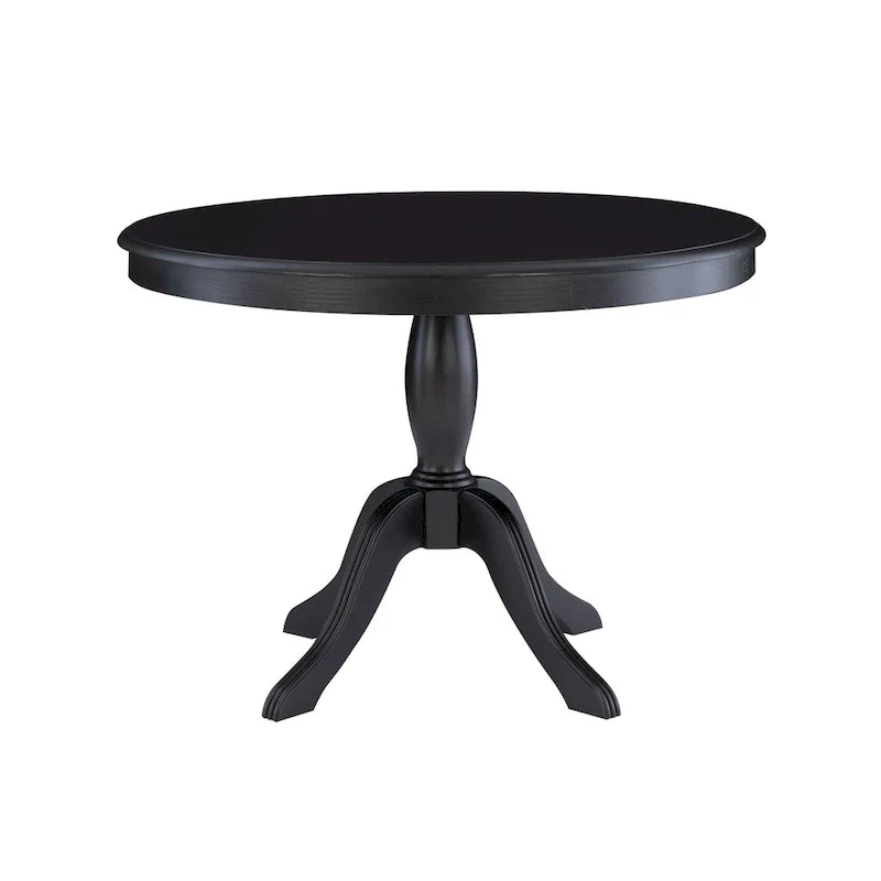 Table ronde à pied central en bois massif