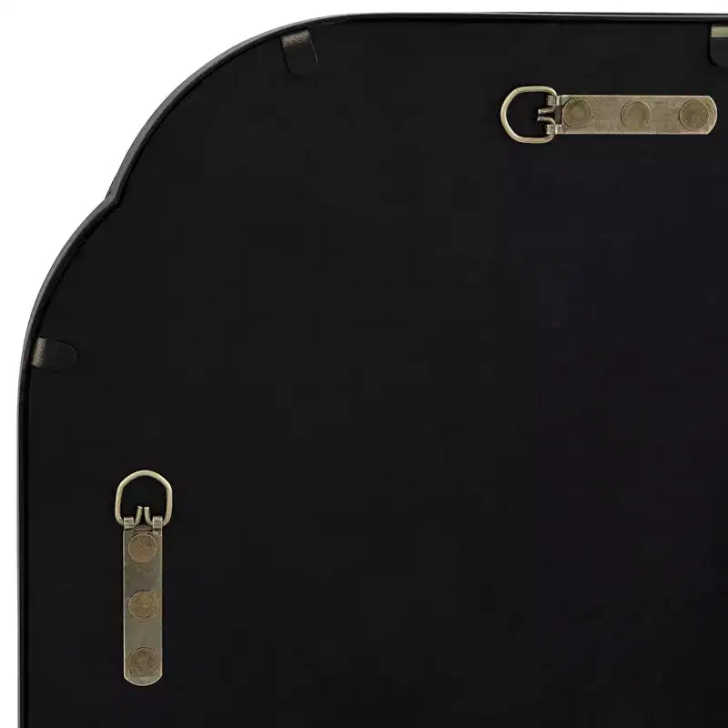 Miroir mural mat noir à double rayon, 24" x 36"