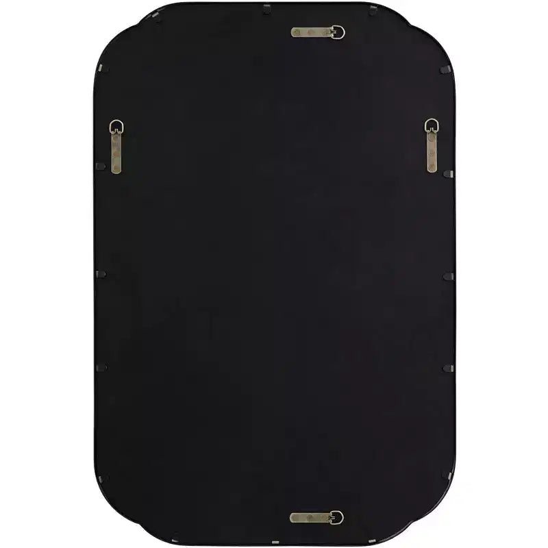 Miroir mural mat noir à double rayon, 24" x 36"