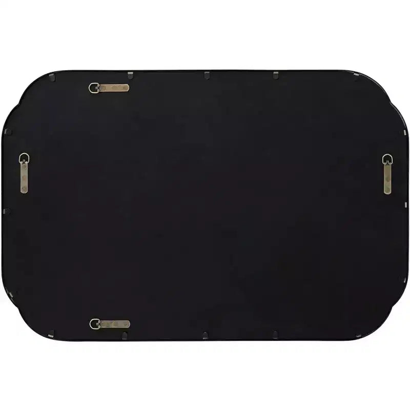 Miroir mural mat noir à double rayon, 24" x 36"