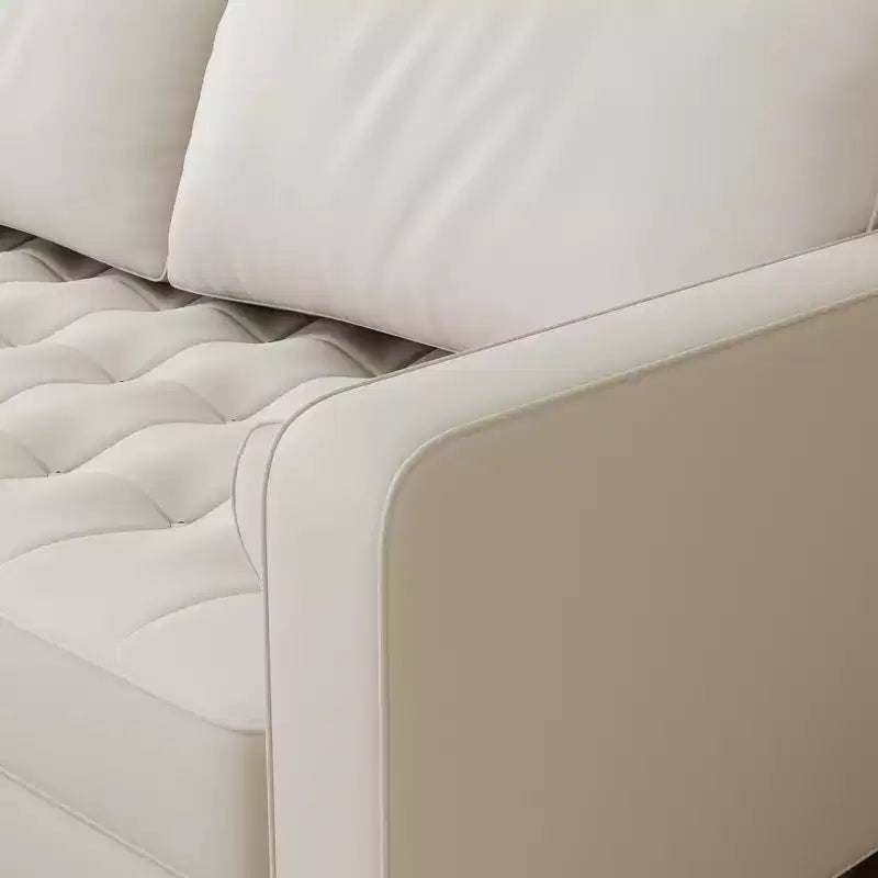 Causeuse en similicuir de style Mid-Century Modern de 58 po, 2 places pour petits espaces