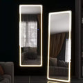 Miroir de courtoisie LED pleine longueur 63x16 avec lumières, argent
