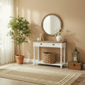 Console avec rangement, 40"x14"x33", Blanc