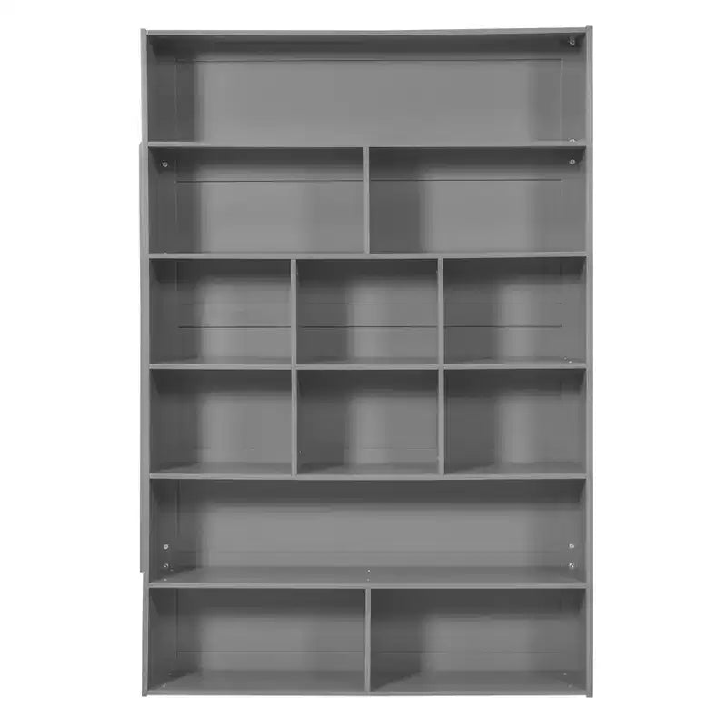Lit superposé jumeau sur jumeau / double sur double avec 2 tiroirs et une armoire à plusieurs niveaux, blanc/gris