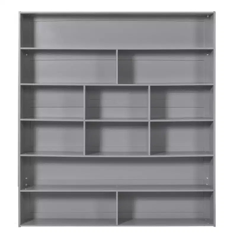 Lit superposé jumeau sur jumeau / double sur double avec 2 tiroirs et une armoire à plusieurs niveaux, blanc/gris