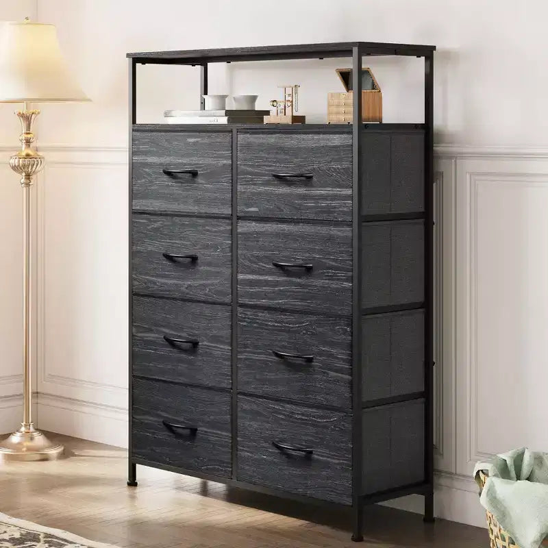 Tour de rangement à 8 tiroirs en tissu pour chambre à coucher, placard, salon, couloir