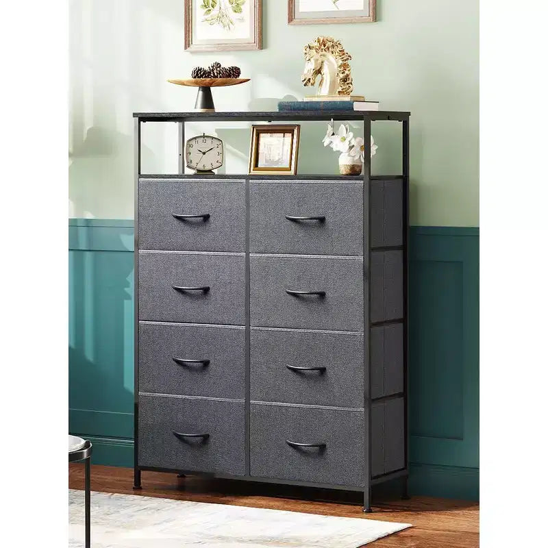 Tour de rangement à 8 tiroirs en tissu pour chambre à coucher, placard, salon, couloir