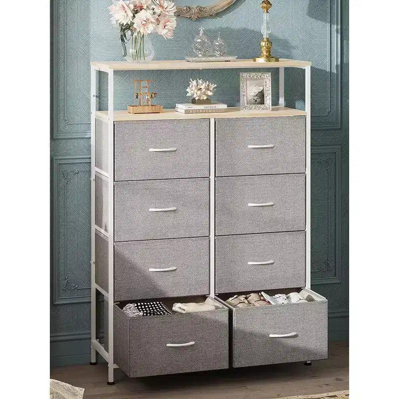 Tour de rangement à 8 tiroirs en tissu pour chambre à coucher, placard, salon, couloir