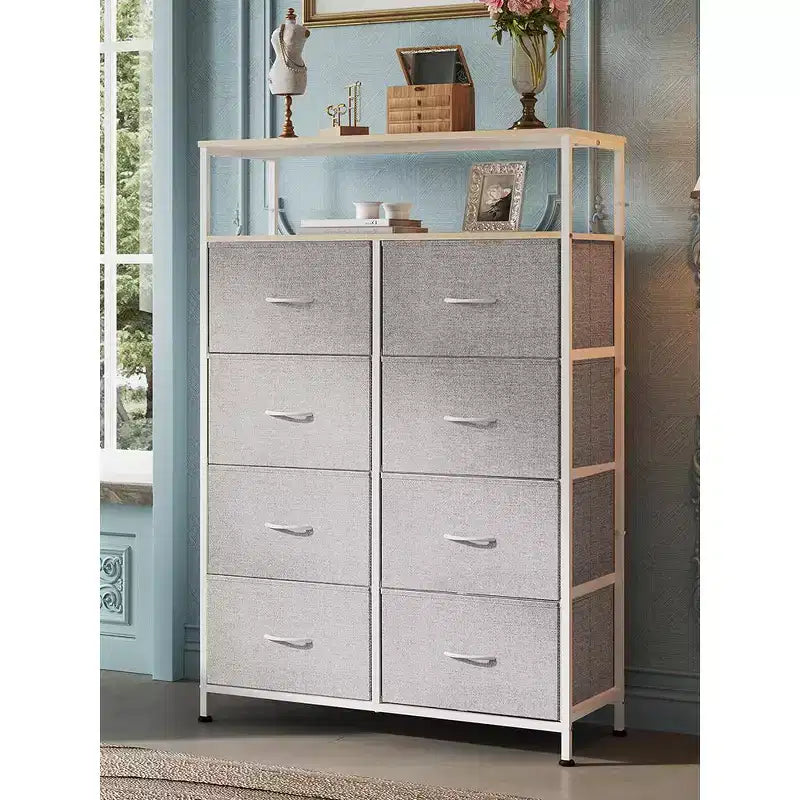 Tour de rangement à 8 tiroirs en tissu pour chambre à coucher, placard, salon, couloir