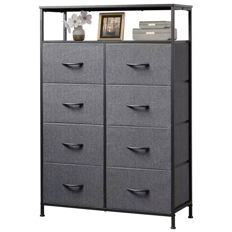 Tour de rangement à 8 tiroirs en tissu pour chambre à coucher, placard, salon, couloir