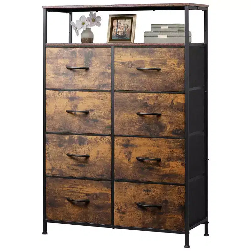 Tour de rangement à 8 tiroirs en tissu pour chambre à coucher, placard, salon, couloir