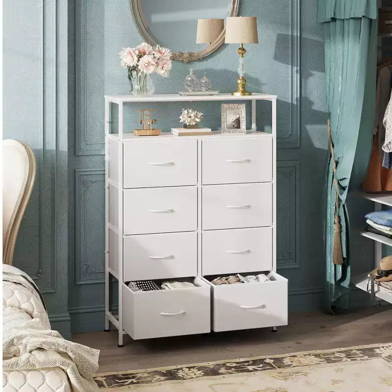 Tour de rangement à 8 tiroirs en tissu pour chambre à coucher, placard, salon, couloir