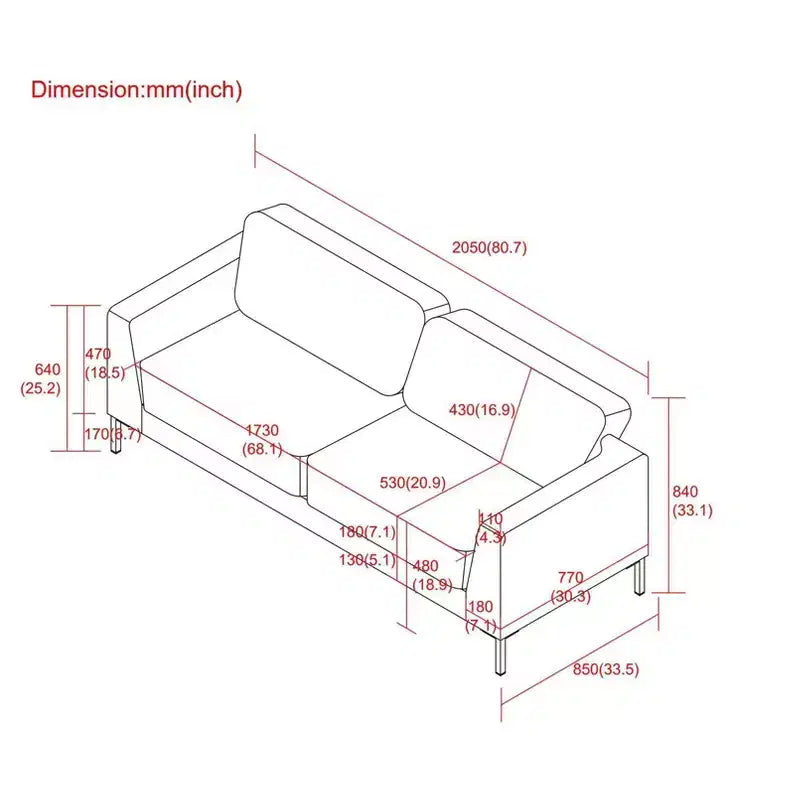 Canapé en similicuir noir de qualité professionnelle