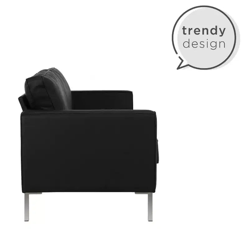 Canapé en similicuir noir de qualité professionnelle