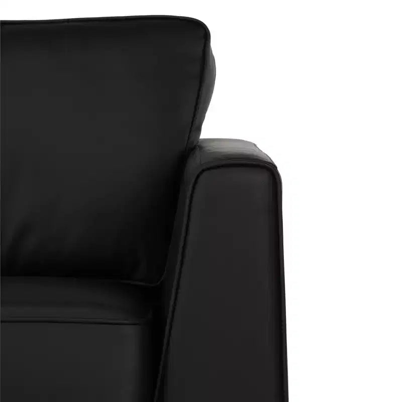 Canapé en similicuir noir de qualité professionnelle