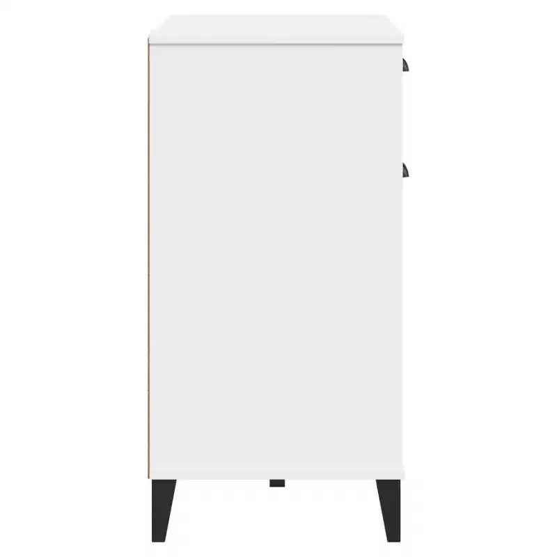Buffet de rangement, meuble d'appoint en pin massif avec 2 tiroirs