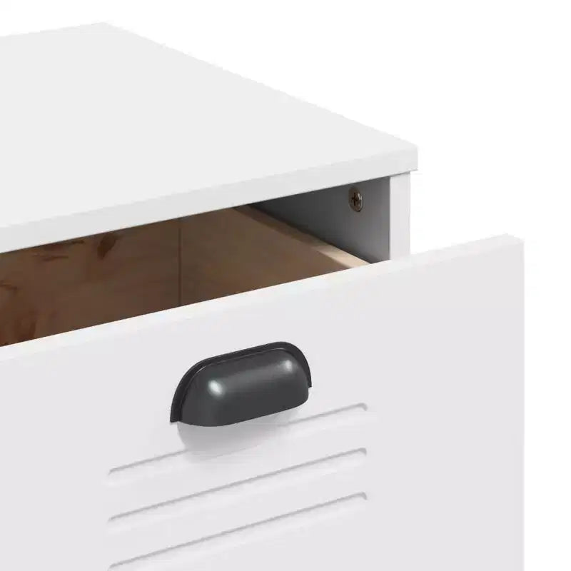 Buffet de rangement, meuble d'appoint en pin massif avec 2 tiroirs
