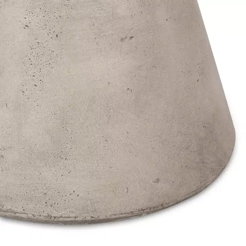 Table d'appoint d'extérieur en béton léger, design sculptural moderne, résistante aux intempéries et facile à déplacer pour patio, balcon ou jardin