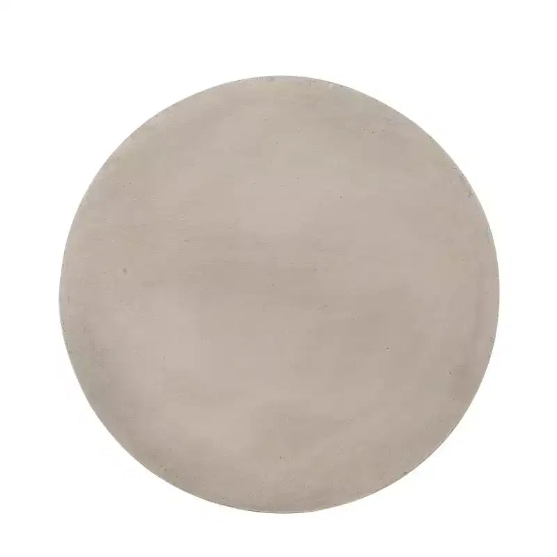 Table d'appoint d'extérieur en béton léger, design sculptural moderne, résistante aux intempéries et facile à déplacer pour patio, balcon ou jardin
