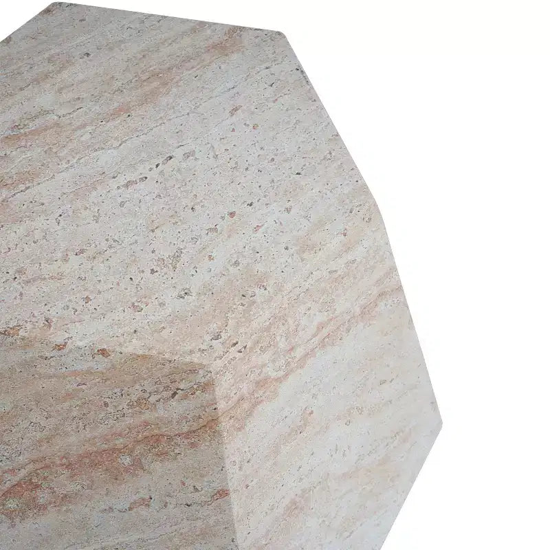 Table d'appoint d'extérieur en béton léger, design sculptural moderne, résistante aux intempéries et facile à déplacer pour patio, balcon ou jardin