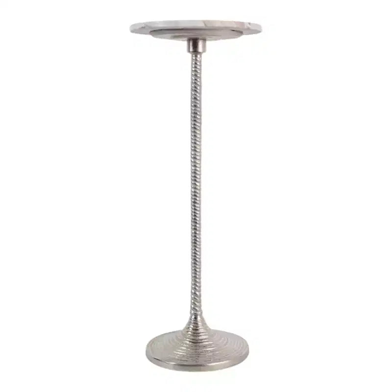 Table d'appoint et bout de canapé contemporaine avec plateau en marbre pour la décoration intérieure - Petite table d'appoint pour chevet, chambre ou table à boissons