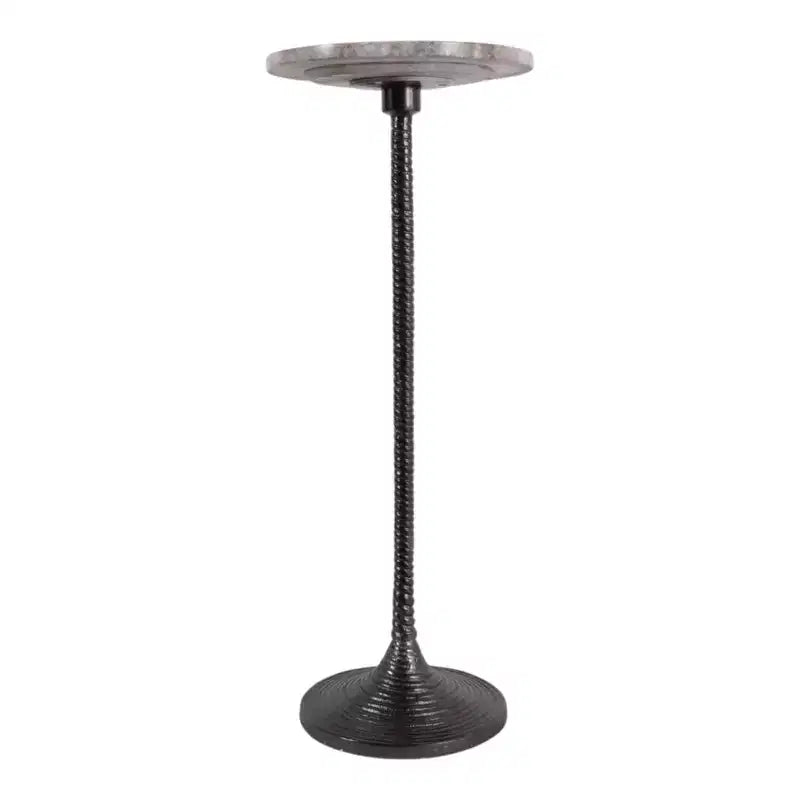 Table d'appoint et bout de canapé contemporaine avec plateau en marbre pour la décoration intérieure - Petite table d'appoint pour chevet, chambre ou table à boissons