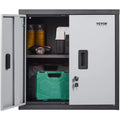 VIYET 26 Foldable Metal Wall Cabinet - Black, Adjustable Shelf, Magnetic Door, 240LBS Load