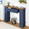 47.2'' Farmhouse Console Table with Storage, Narrow Sofa Table Behind Couch, Accent Entrance Console Furniture for Foyer, Entryway, Hallway