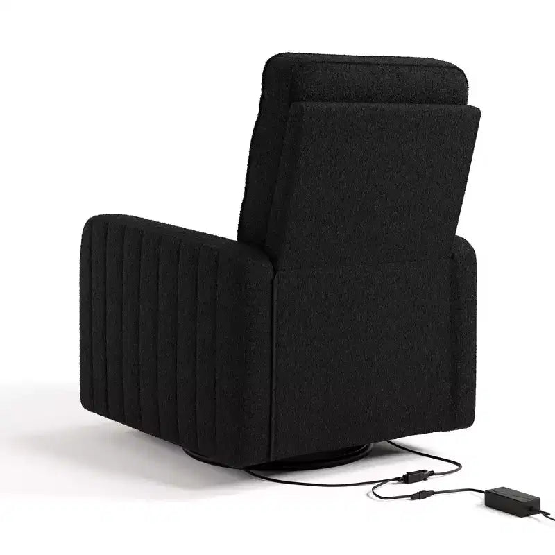 Fauteuil inclinable, pivotant et coulissant de luxe pour chambre de bébé avec double port de charge USB