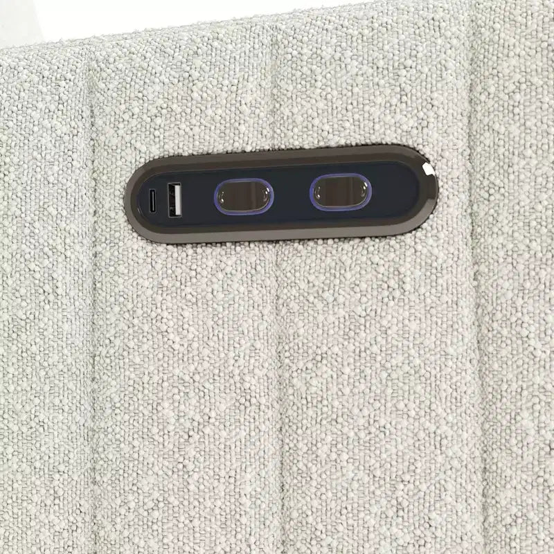 Fauteuil inclinable, pivotant et coulissant de luxe pour chambre de bébé avec double port de charge USB