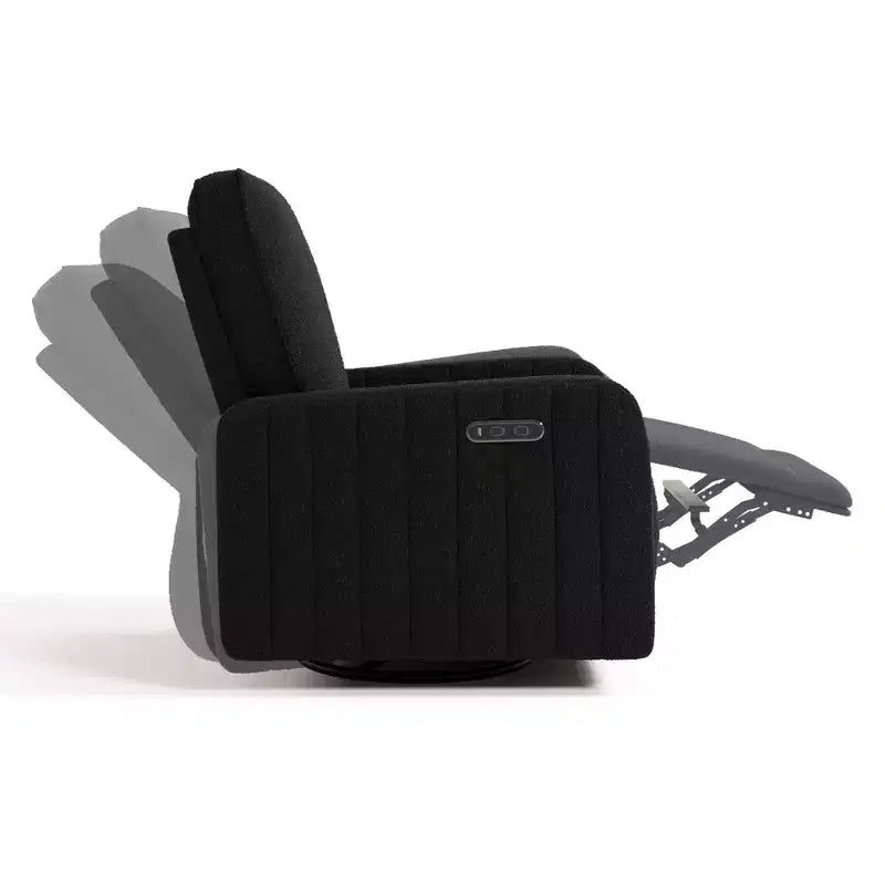 Fauteuil inclinable, pivotant et coulissant de luxe pour chambre de bébé avec double port de charge USB
