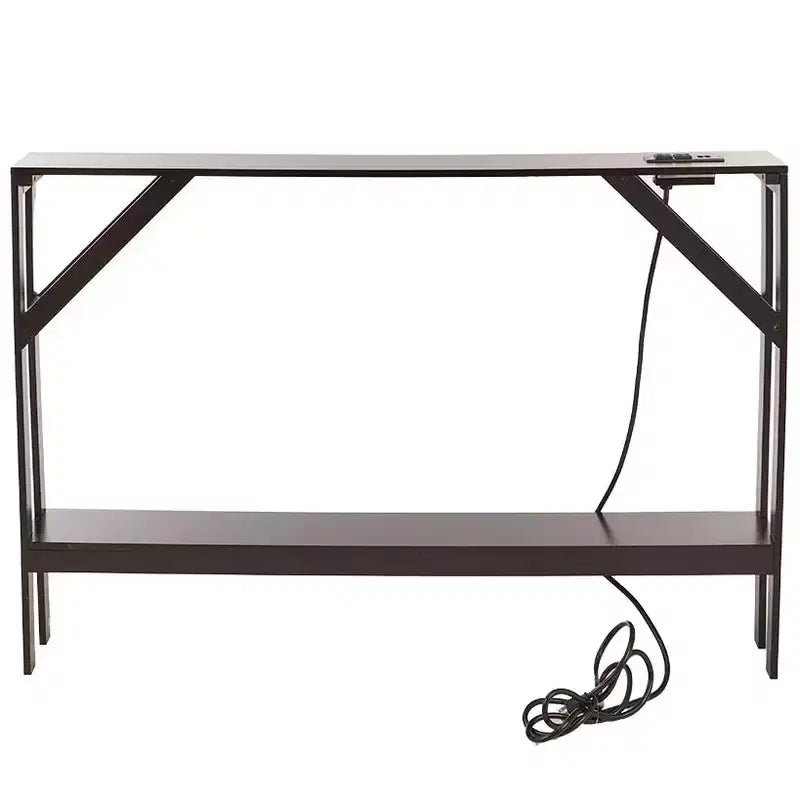 The Lakeside Collection Narrow Console Table with Built in Outlet 33H -