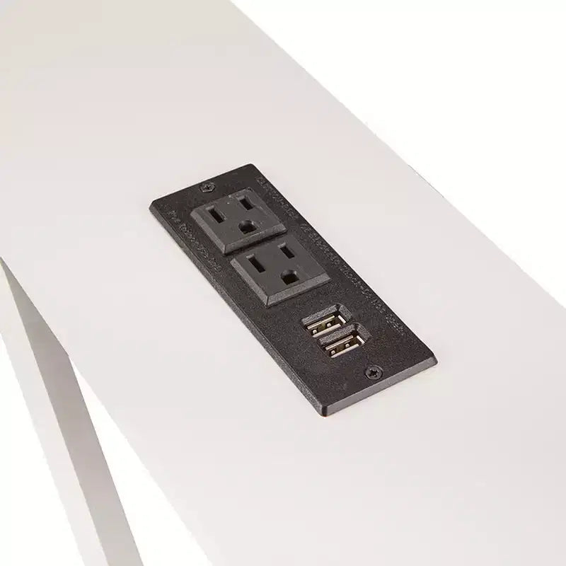Console étroite avec prise intégrée, 84 cm H