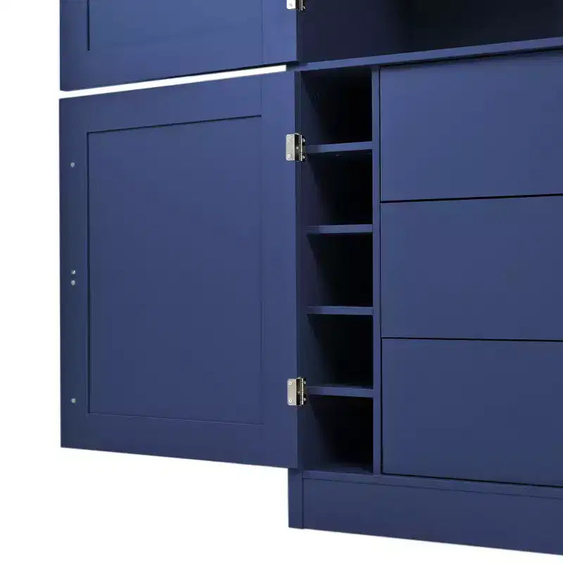 Grand garde-manger de cuisine autoportant de 203,2 cm de haut avec buffet et grand placard de rangement