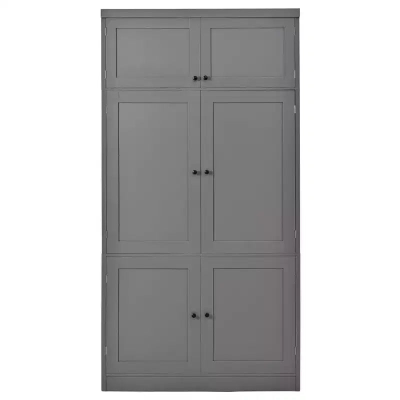 Grand garde-manger de cuisine autoportant de 203,2 cm de haut avec buffet et grand placard de rangement