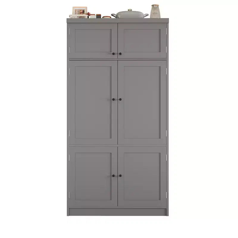 Grand garde-manger de cuisine autoportant de 203,2 cm de haut avec buffet et grand placard de rangement