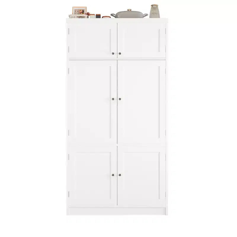 Grand garde-manger de cuisine autoportant de 203,2 cm de haut avec buffet et grand placard de rangement