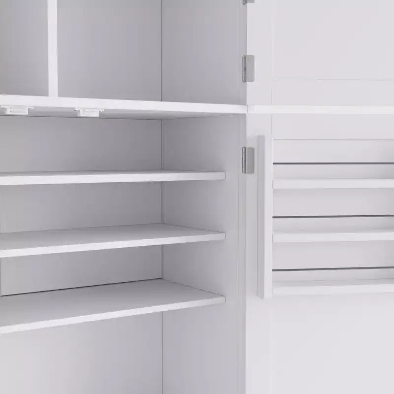 Grand garde-manger de cuisine autoportant de 203,2 cm de haut avec buffet et grand placard de rangement