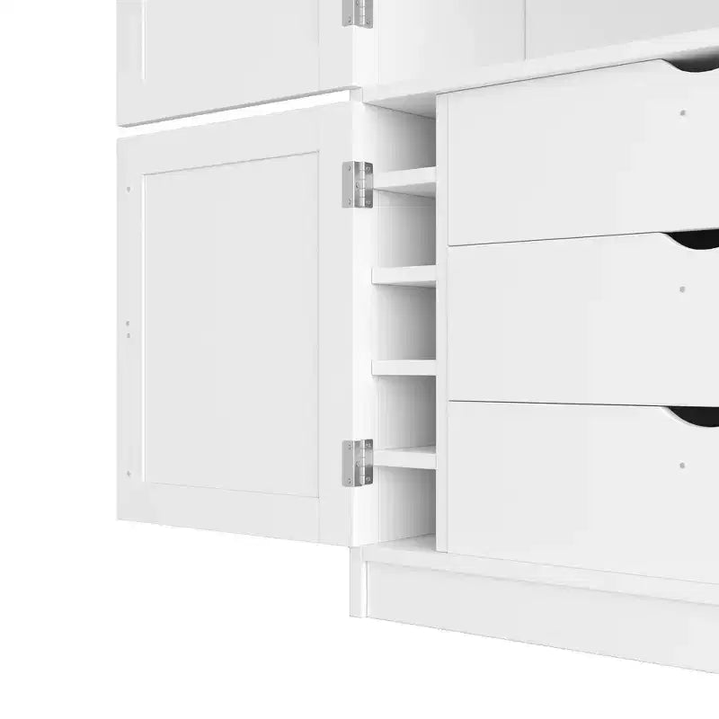 Grand garde-manger de cuisine autoportant de 203,2 cm de haut avec buffet et grand placard de rangement