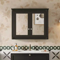 GDFStudio Peng Wall Mounted Bathroom Storage Cabinet with 2 Mirrors and Adjustable Shelves