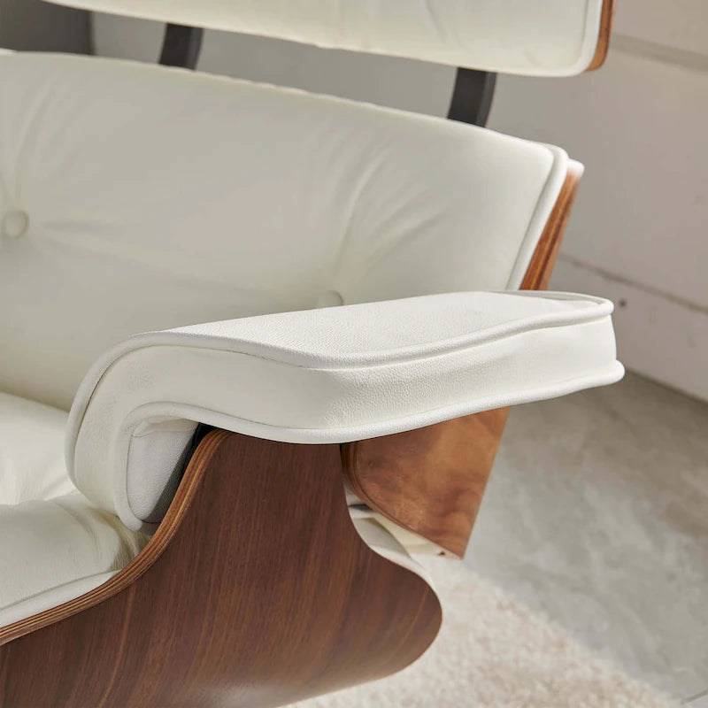 Fauteuil inclinable en cuir de style Mid-Century Modern