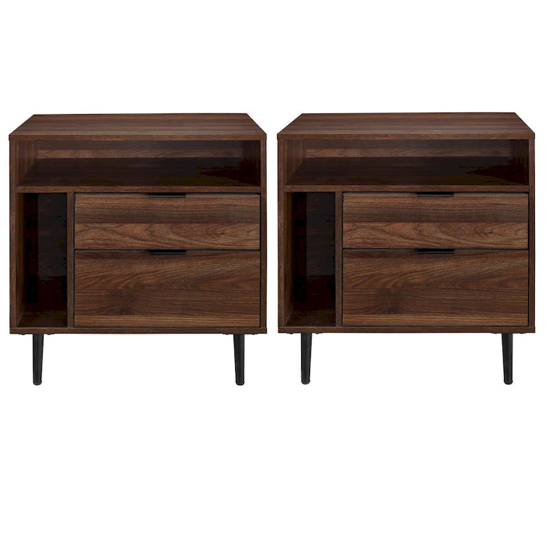 Table de chevet Middlebrook Modern Storage, ensemble de 2